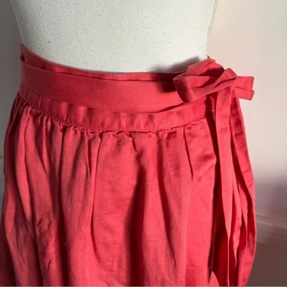 J. Crew • Coral Side Tie Mini Skirt